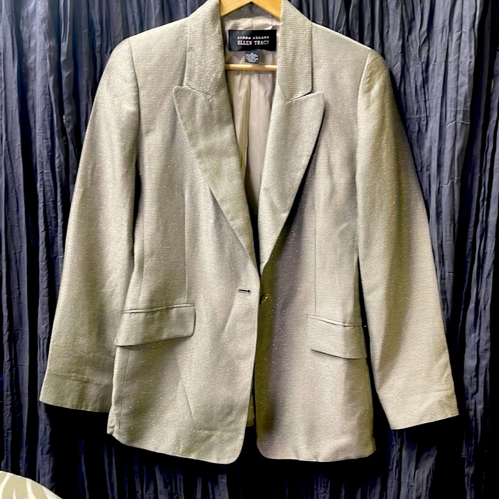Shimmer linen blazer